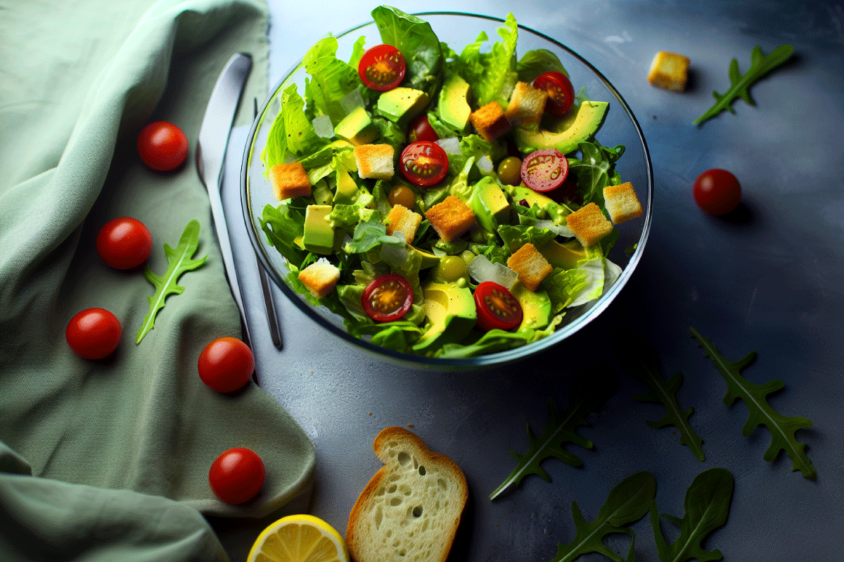 Ensalada con aderezo de limón