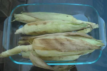 Mazorcas de maíz asadas.