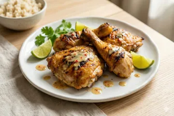 Muslos y patas de pollo cocinados a la zambeziana.
