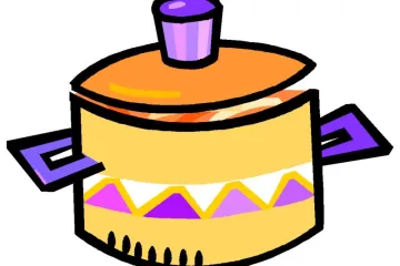 Cazuela decorada, dibujo.