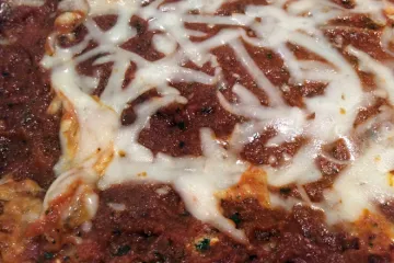 Lasaña al horno.