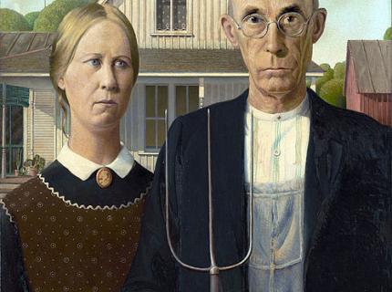 American gothic by Grant Wood.