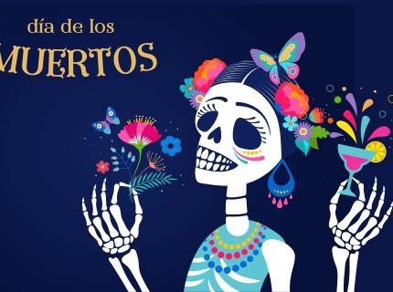 Anuncio del Día de los Muertos en México.