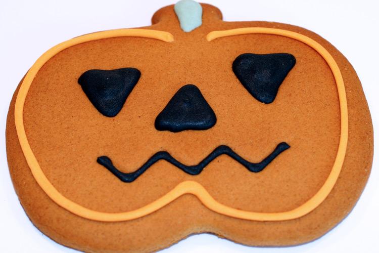 Calabaza de jengibre decorada.