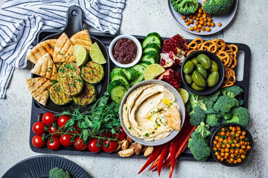 Selección de alimentos de origen vegetal.