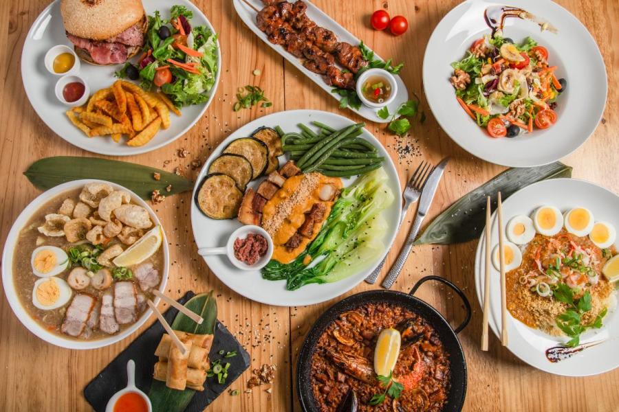 Una selección de platos filipinos.