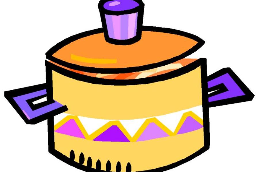 Cazuela decorada, dibujo.