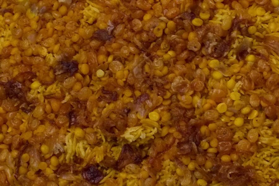 Kabsa de cordero.