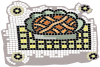 Pan decorado con trenzas, mosaico.