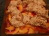 Pastel de melocotón, peach cobbler.
