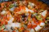 Detalle de pescado a la veracruzana.