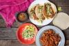 Tacos mexicanos con carne a la barbacoa chipotle.