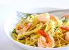 Cabello de ángel con gambas.