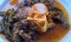 Detalle de huevos con tagarninas.