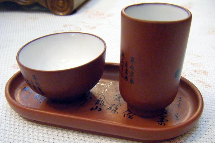 Servicio de té al estilo chino.