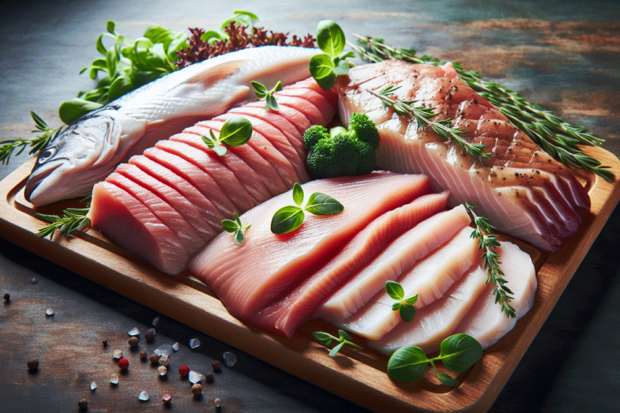 Proteínas suaves para una dieta blanda, como carnes magras y pescados blancos.