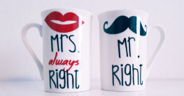 Tazas Mrs. Right y Mr. Right
