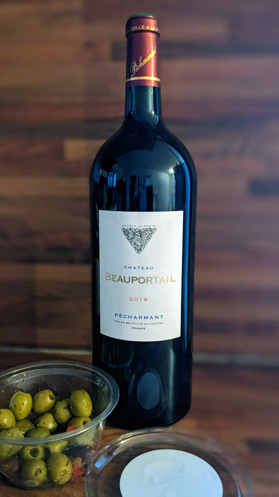 Botella de vino Beauportail.